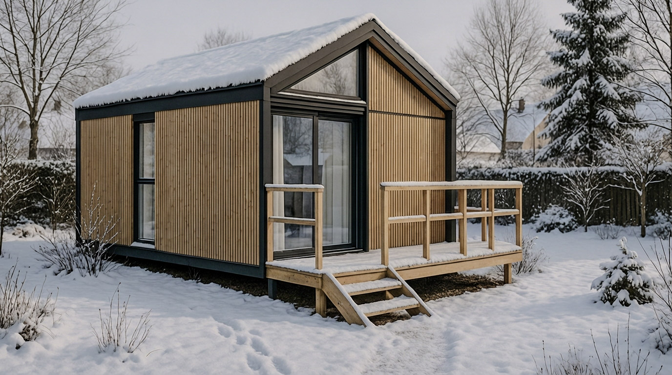 Module Nid'Jardin sous la neige